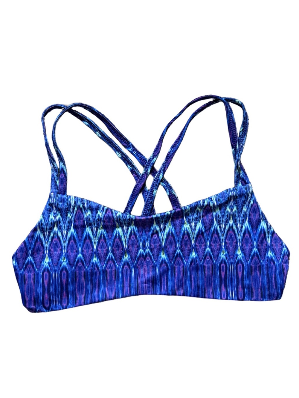 Jolyn Fendrick Printed Fixed Back Bikini Top | L